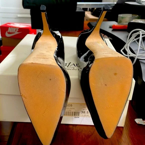 Yves Saint Laurent YSL Pump Vitello Vernice Black Size 38.5 EU / 8 US - Picture 5 of 6